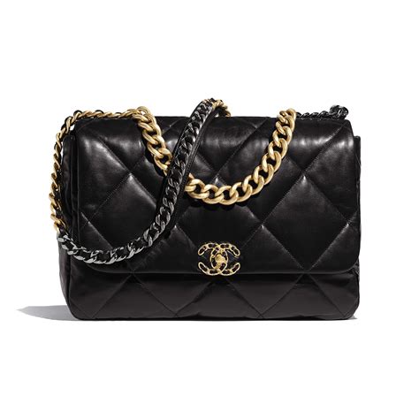 chanel 19 flap bag goatskin|Chanel handbags 19 inch.